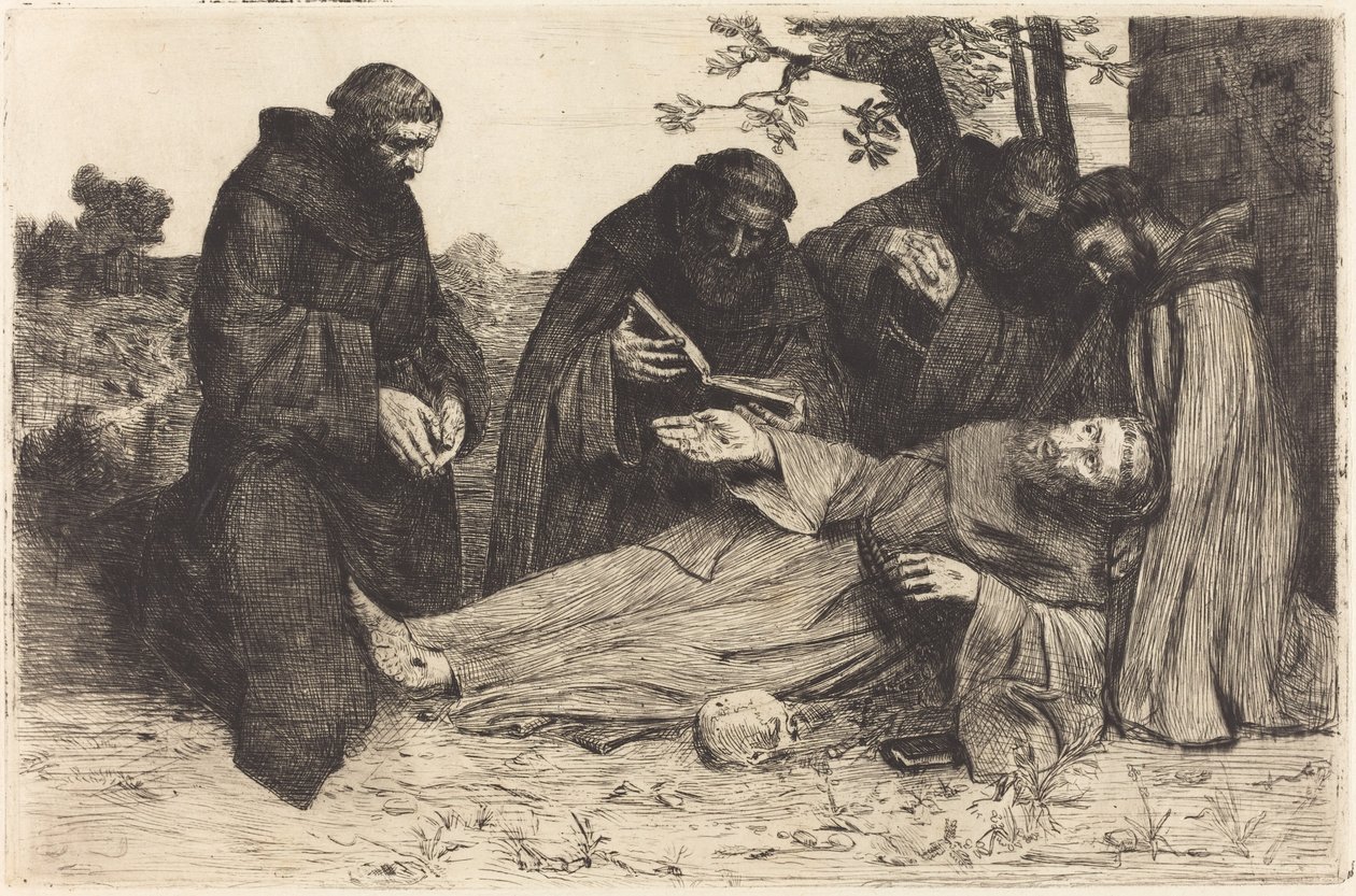 Den hellige Franss død (La mort de St. Francois) af Alphonse Legros