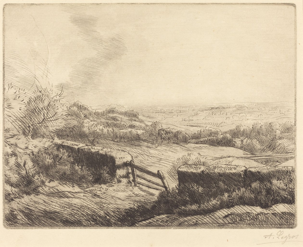 The Gate (Indgangen til marken) af Alphonse Legros
