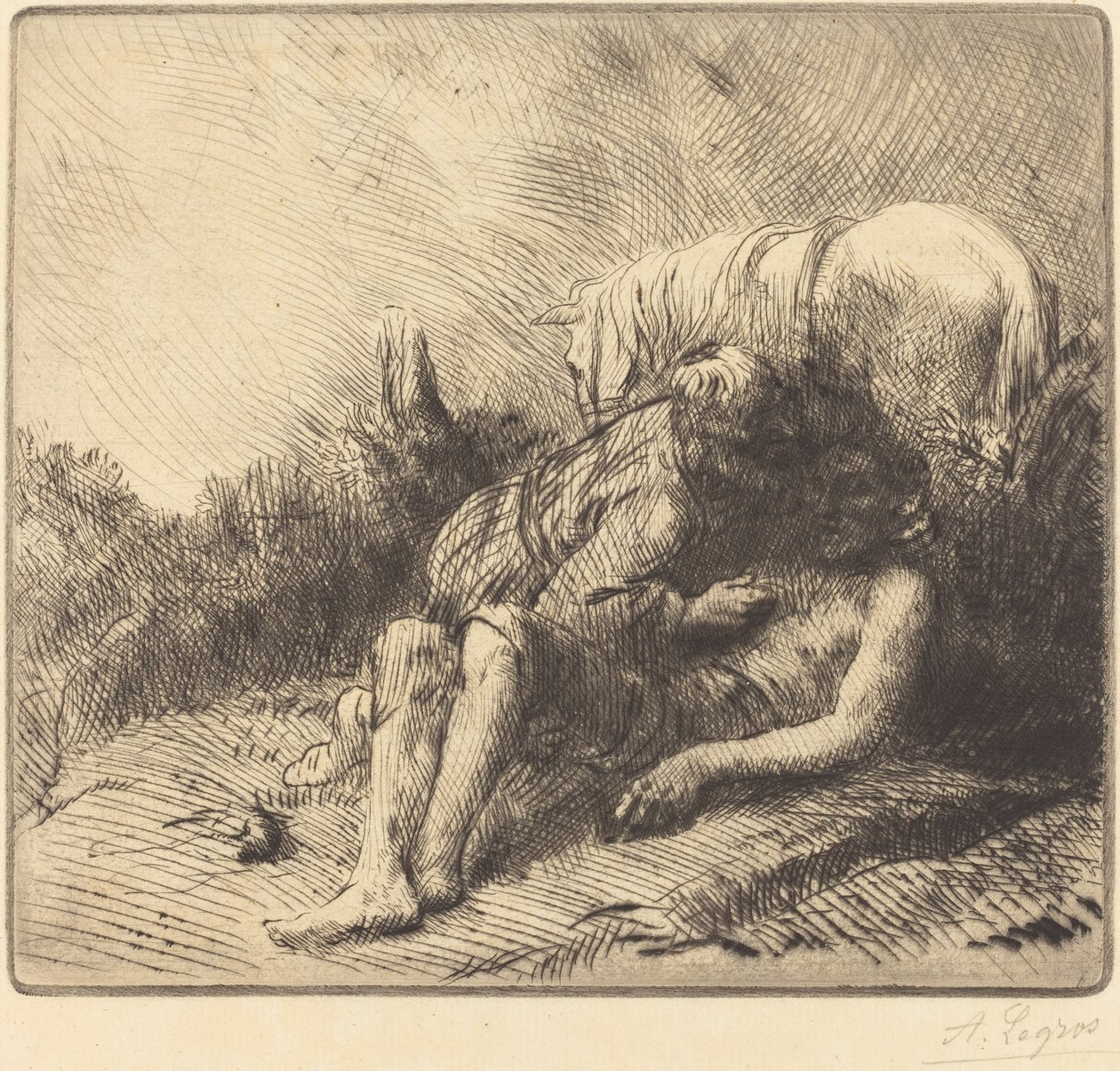 Den barmhjertige samaritaner af Alphonse Legros