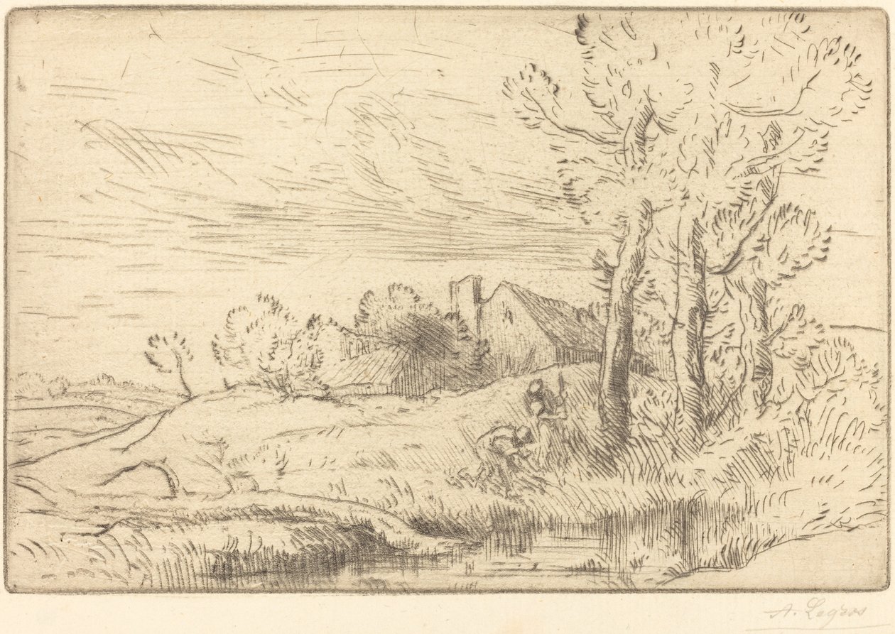 Brøndens hus (La maison du puits) af Alphonse Legros
