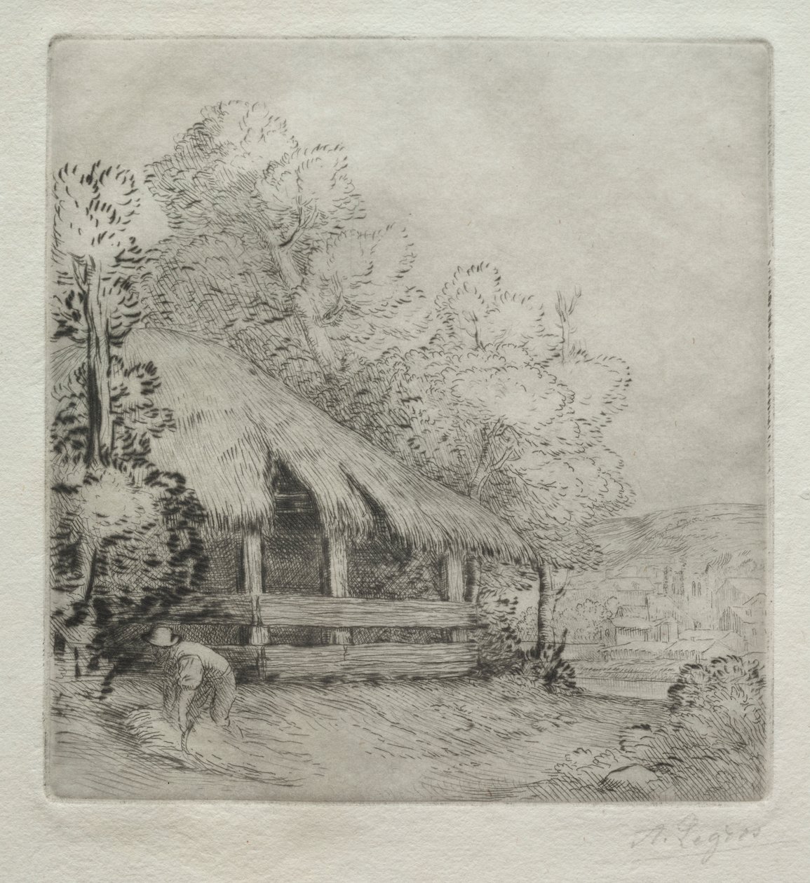 Det lille skur (Le Petit Hangar) af Alphonse Legros
