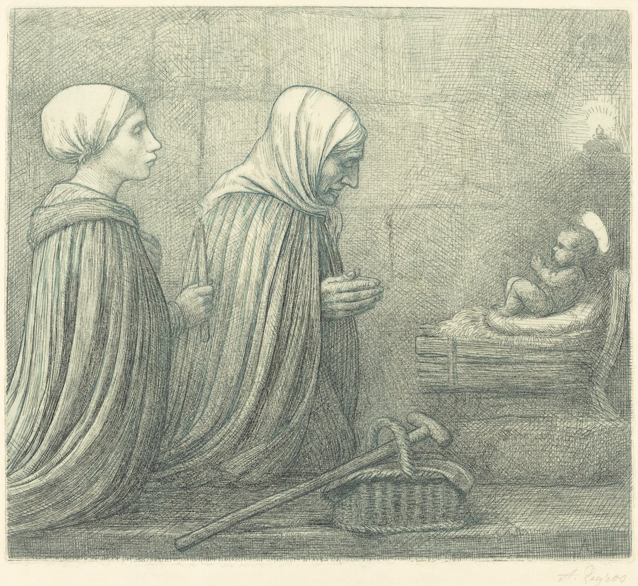 Krybben La crèche. af Alphonse Legros