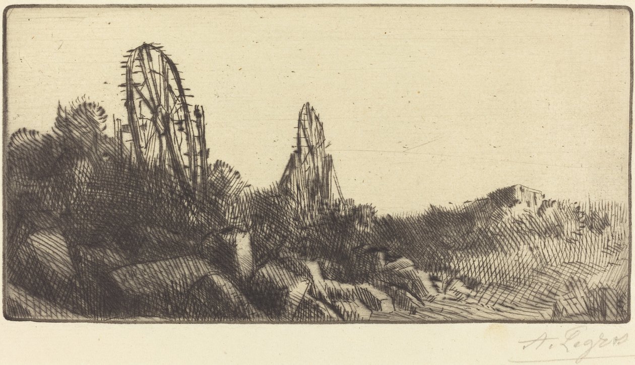The Old Race-grounds ved Montrouge Montrouges gamle stenbrud. af Alphonse Legros
