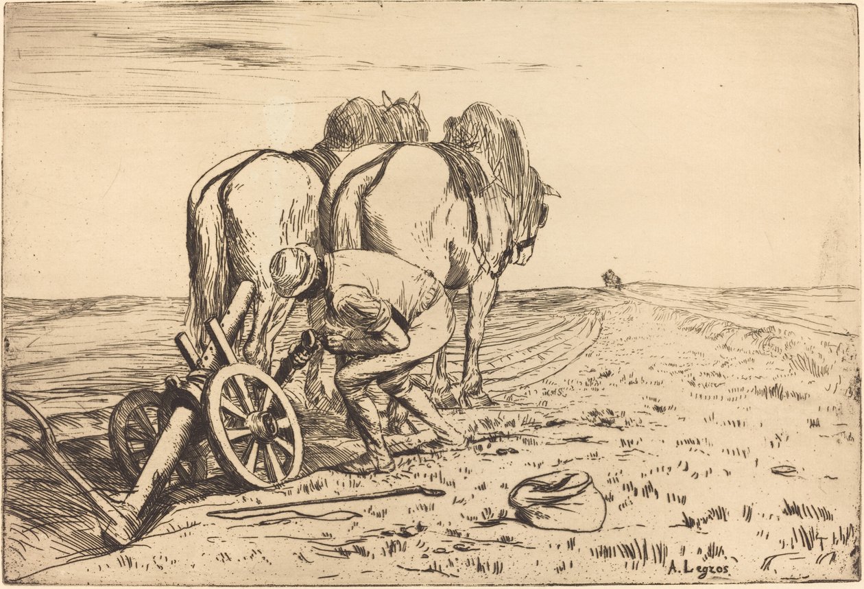 Ploven La charrue. af Alphonse Legros