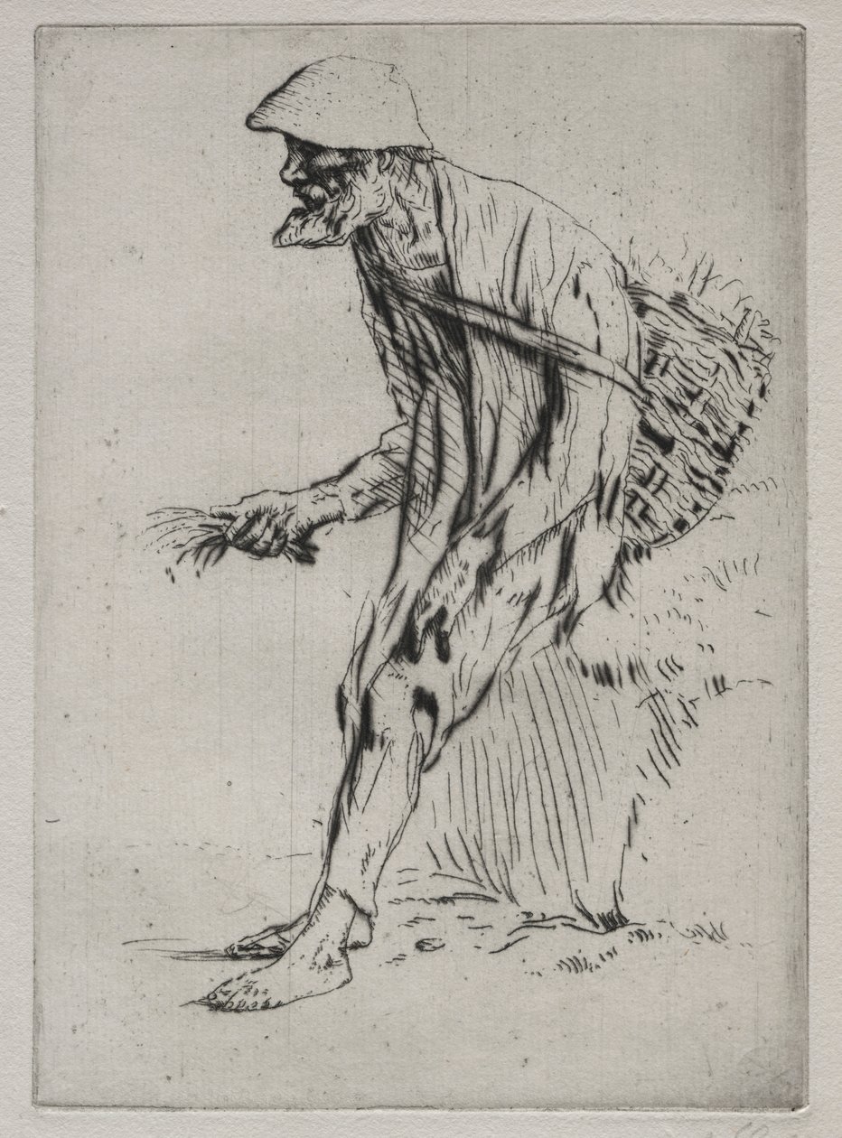 Den røde pimpernel sælger. af Alphonse Legros