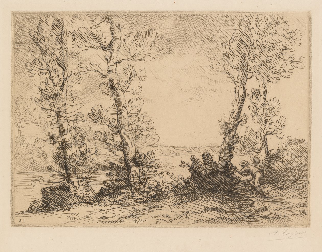 Laksefiskeren Laksefiskeren, ca. 1880. af Alphonse Legros