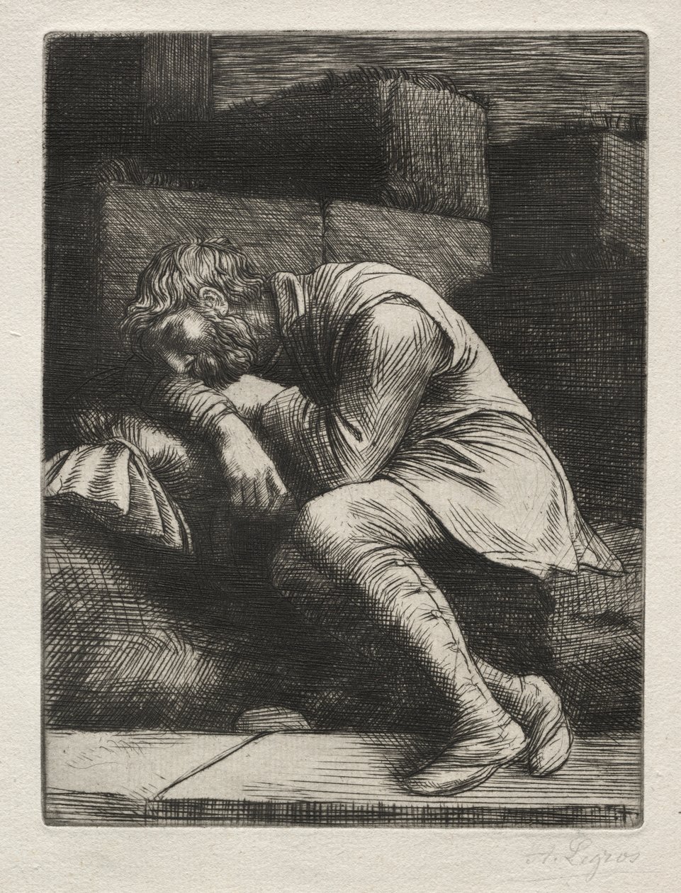 Den sovende tigger af Alphonse Legros