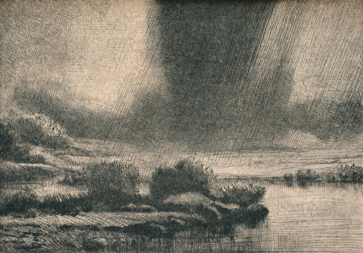 Stormen, c1890 af Alphonse Legros