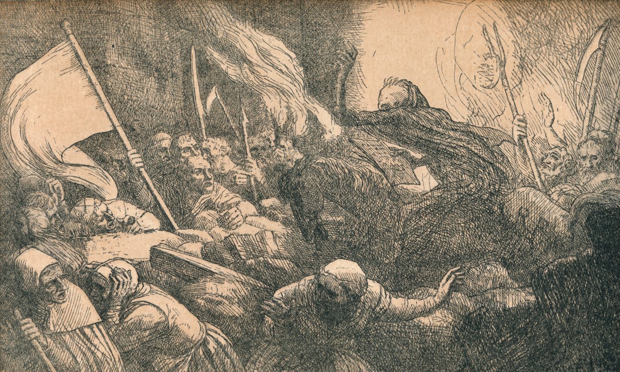 Dødens triumf, proklamationen, c1885 af Alphonse Legros