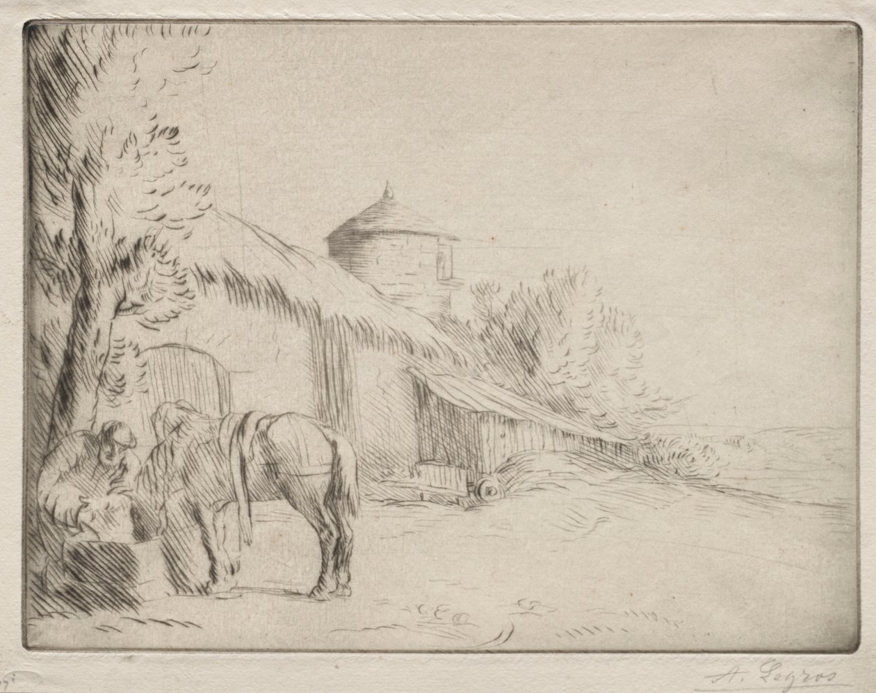 Vandingsstedet (2. plade) af Alphonse Legros