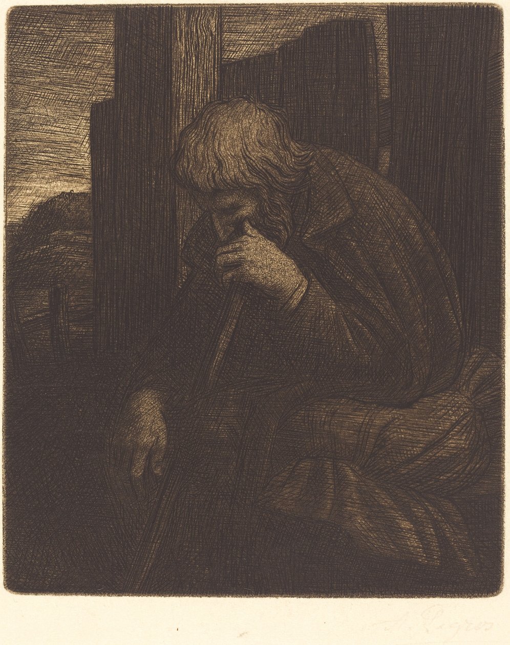 Tænker (Tænkeren) af Alphonse Legros