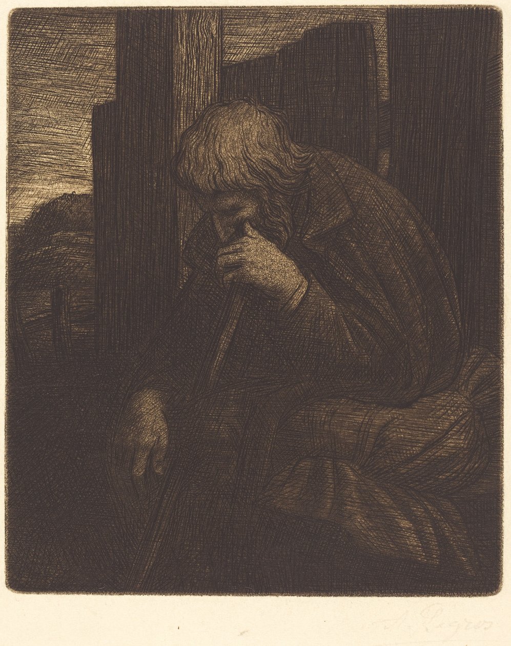 Tænker (Le penseur) af Alphonse Legros