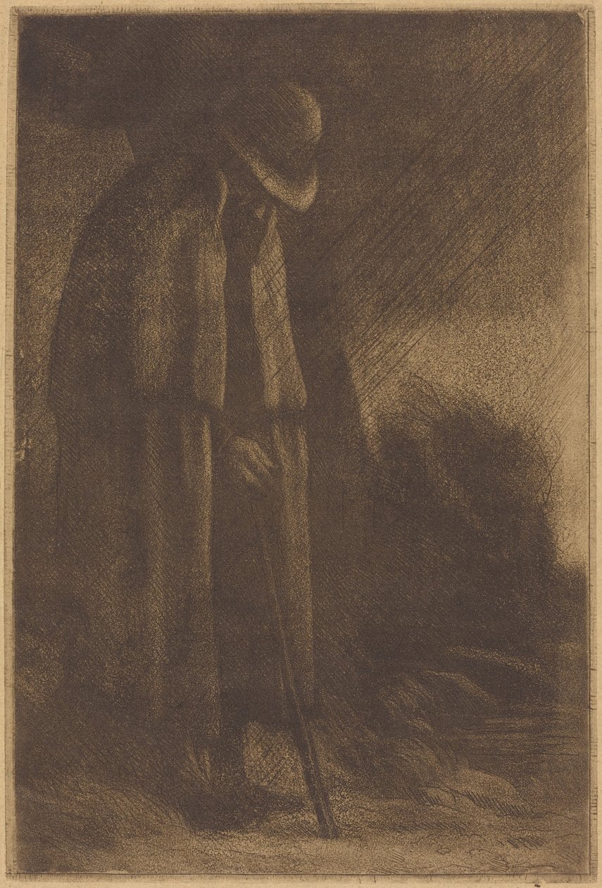 Rejsende, der søger ly af Alphonse Legros