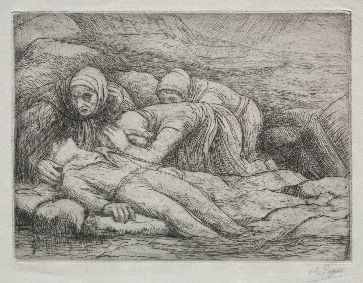 Triumph of Death: Death in a Family of Sailors af Alphonse Legros