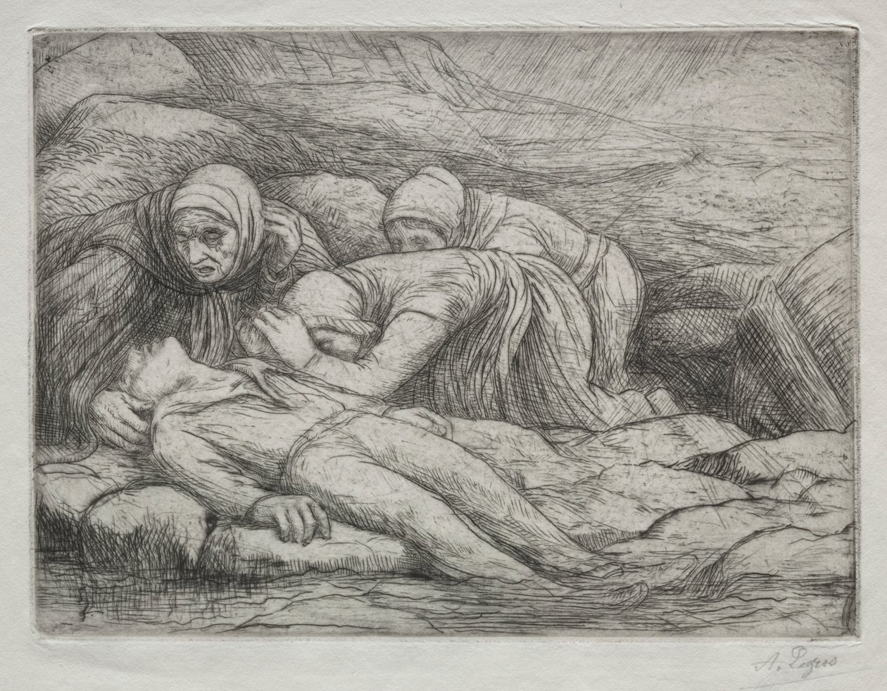 Triumph of Death: Death in a Family of Sailors. af Alphonse Legros