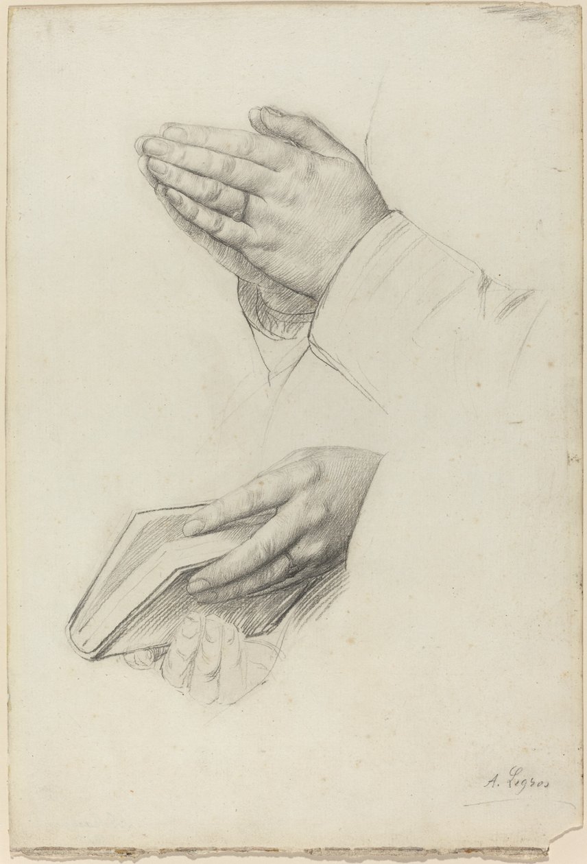 To studier af hænder. af Alphonse Legros