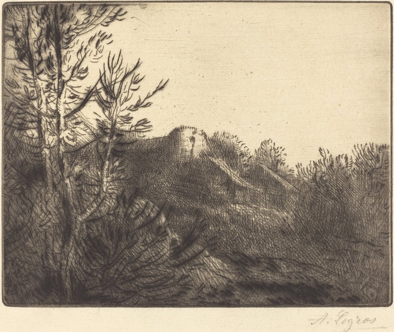 Udsigt over en gård Valoux Farm. af Alphonse Legros