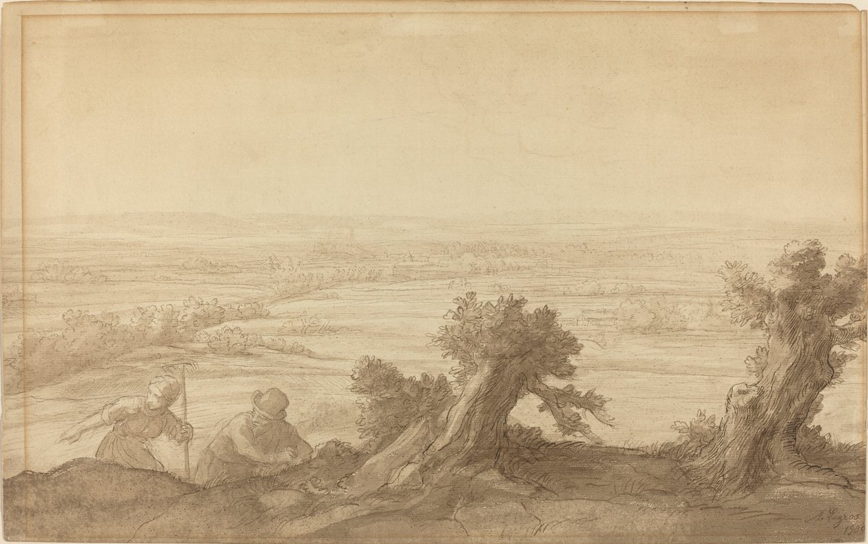 Udsigt over det flade land, 1906. af Alphonse Legros