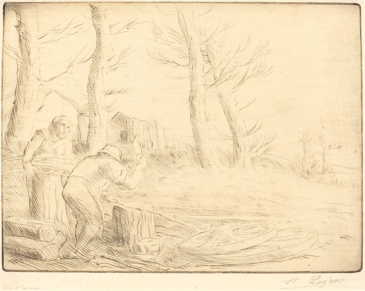 Wheelwright (Un charron) af Alphonse Legros