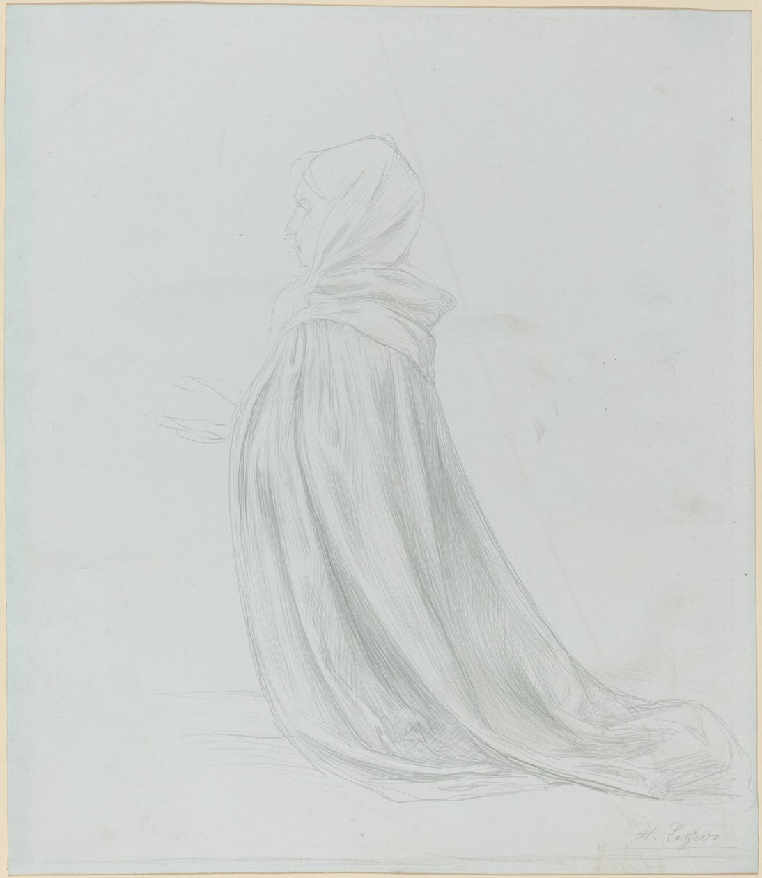 Kvinde i en kappe. af Alphonse Legros