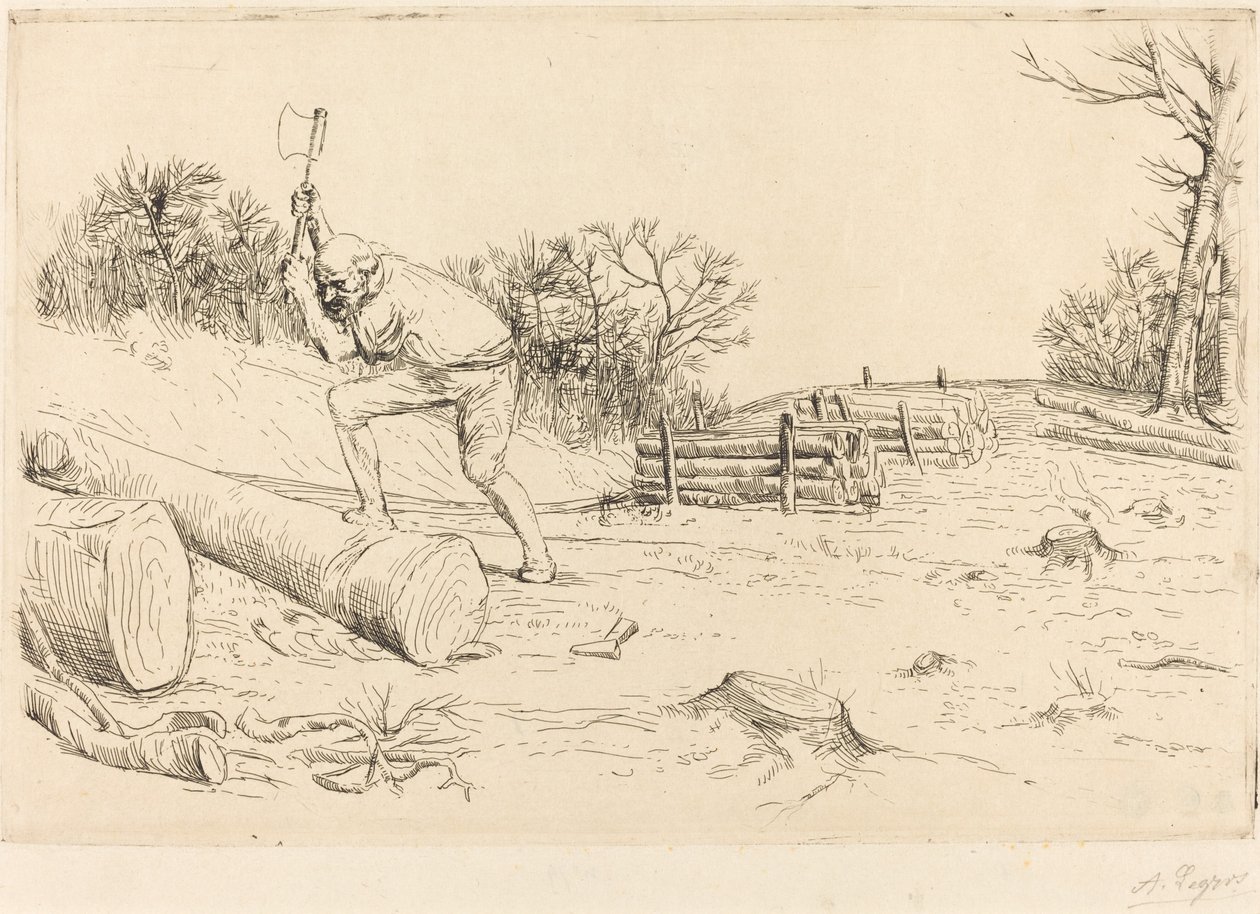 Træhugger (Skovhuggeren) af Alphonse Legros