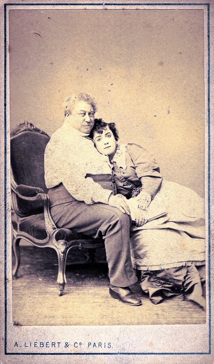Alexandre Dumas og Miss Menken af Alphonse Liebert & C (foto) af Alphonse Liebert