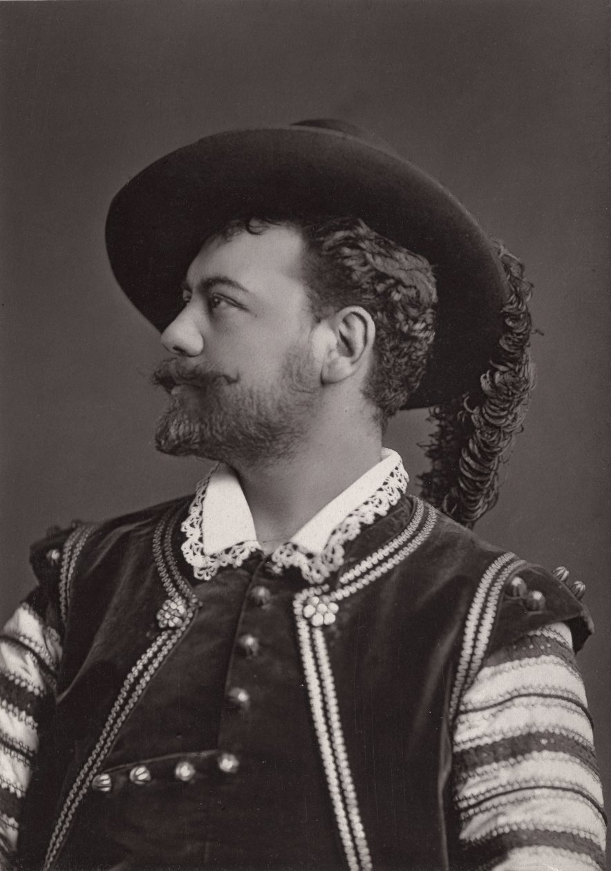 Portræt af Victor Maurel (1848-1923) Fransk baryton som Don Giovanni af Mozart - fotografi af Alphonse Justin Liebert (1827-1914) af Alphonse Liebert
