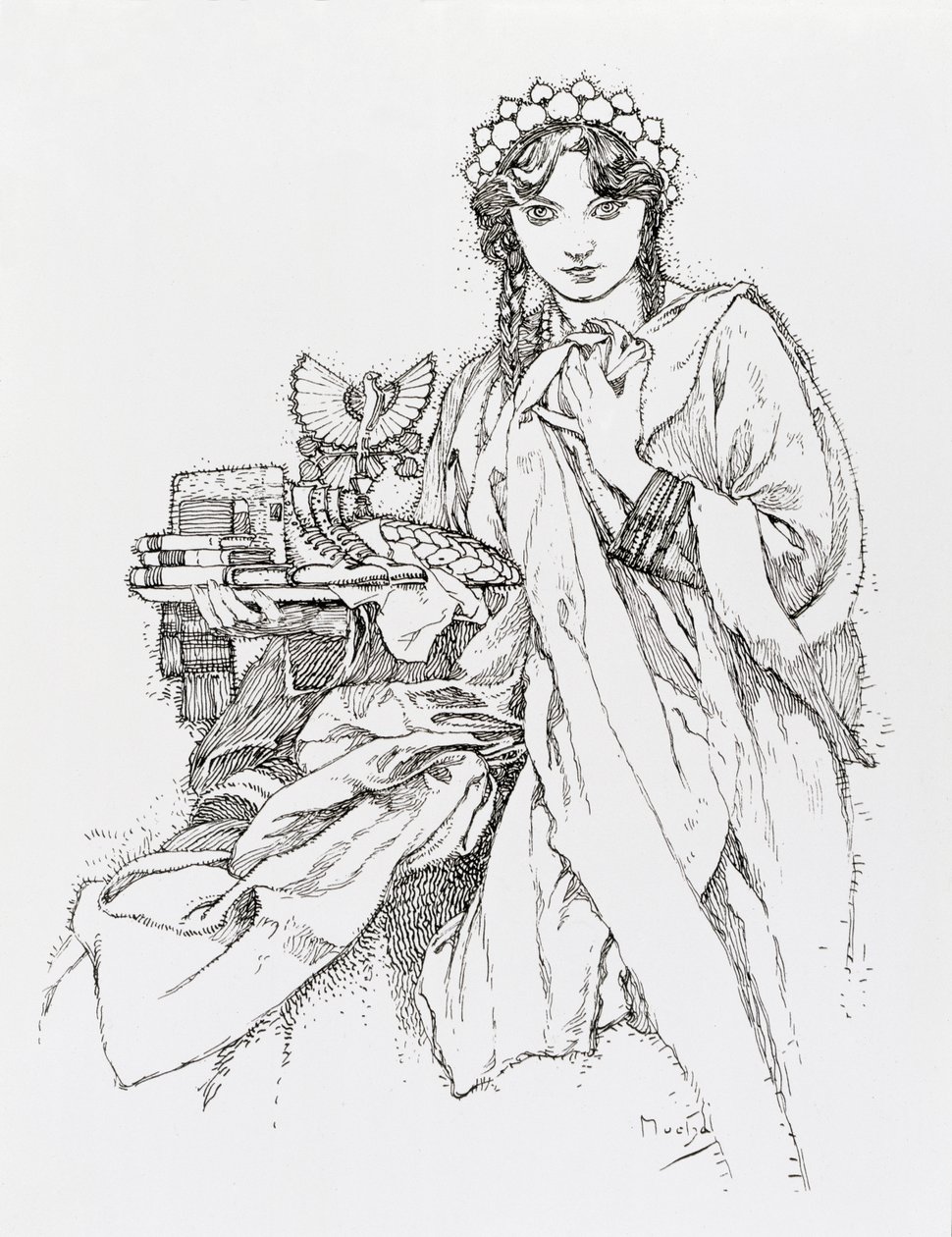 Reklameplakat for Ian Amos Komensky Lodge af Alphonse Mucha