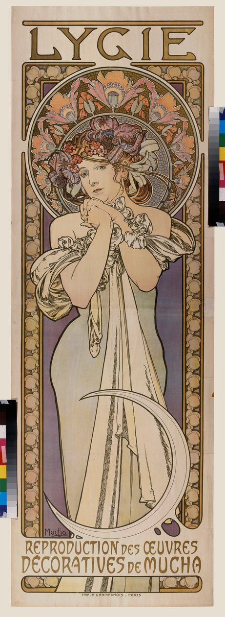 Annonceplakat for dansegruppen Lygie. Plakat af Alfons Maria Mucha (Alphonse Marie Mucha af Alphonse Marie Mucha