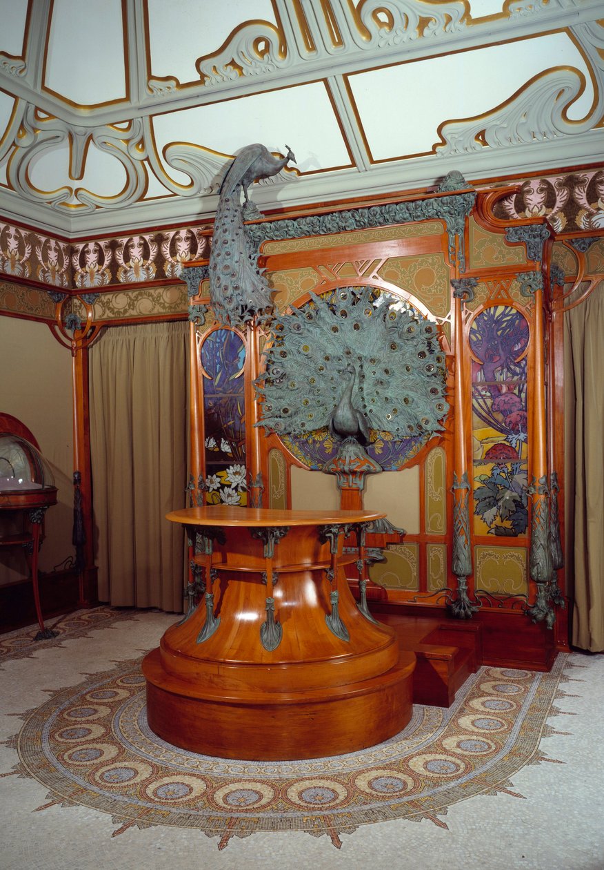 Art Nouveau: indretning af juveler Georges Fouquets butik (1862-1957) i Paris af Alphonse Mucha