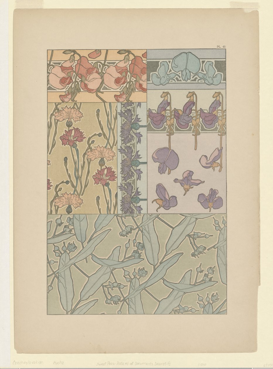 Dokumenter Decoratifs: Tavle 41 af Alphonse Mucha