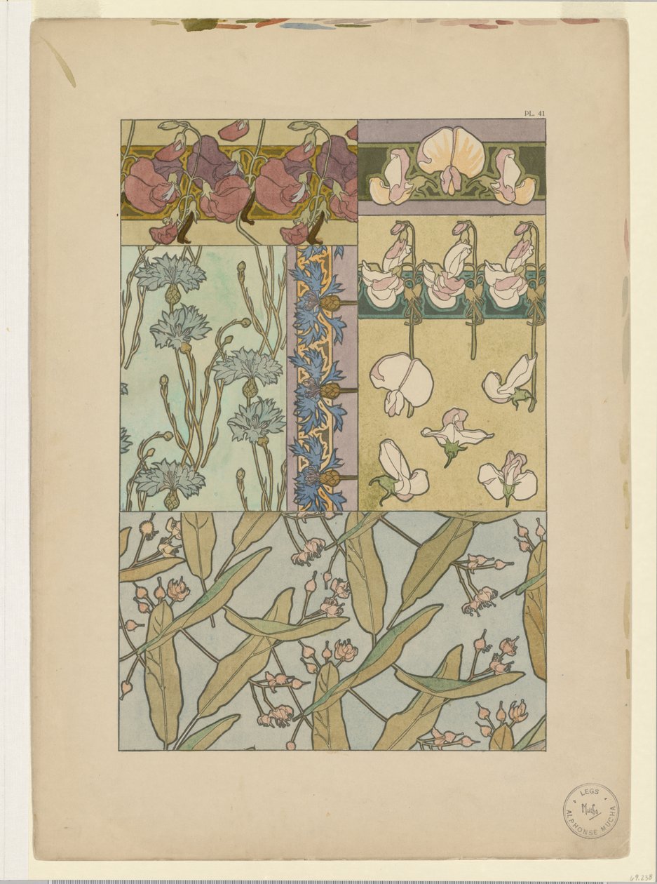 Dokumenter Decoratifs: Søde ærter af Alphonse Mucha