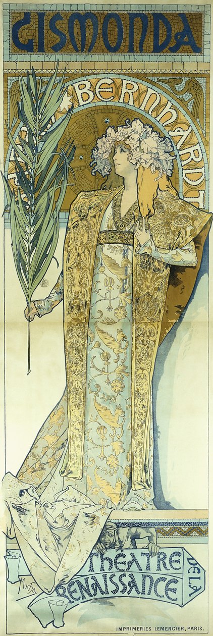 Gismonda, ca. 1894 af Alphonse Mucha