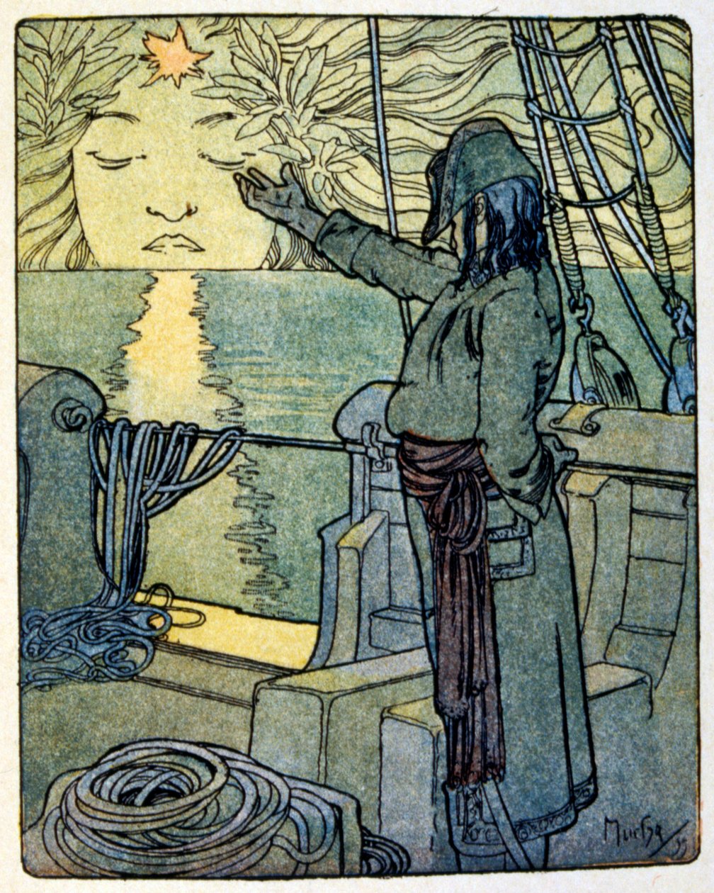 Illustration af alphonse Mucha til bogen 