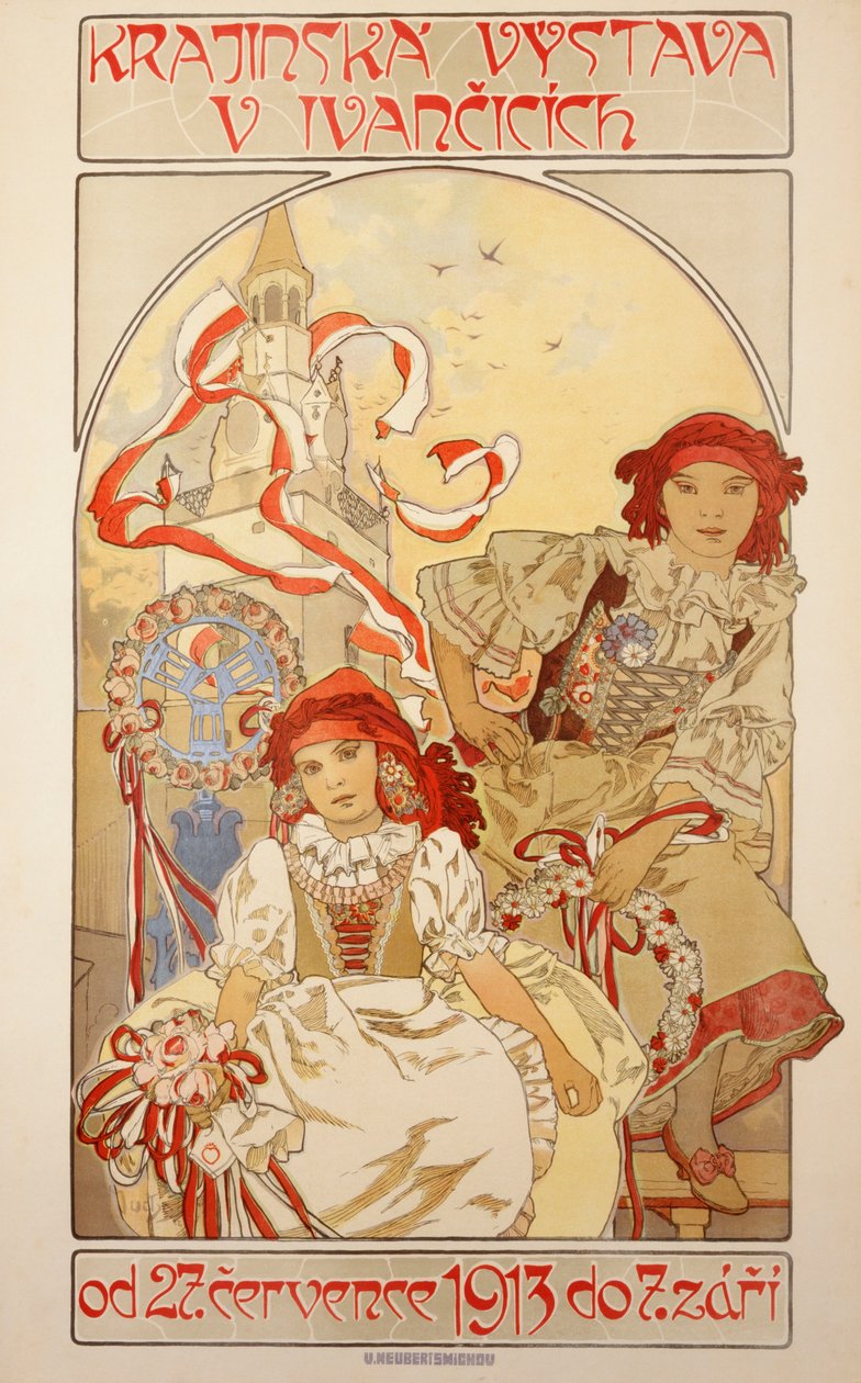 Landskabsudstilling V Ivancicich, 1913 af Alphonse Mucha