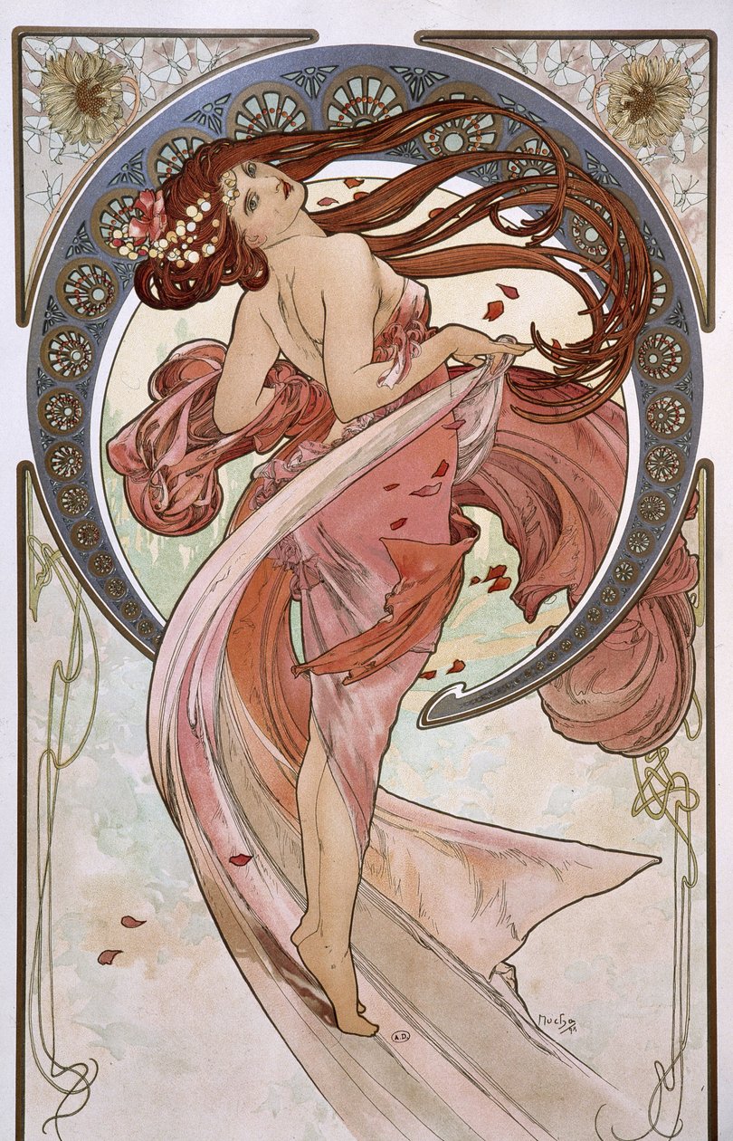 La Danse - af Mucha af Alphonse Mucha
