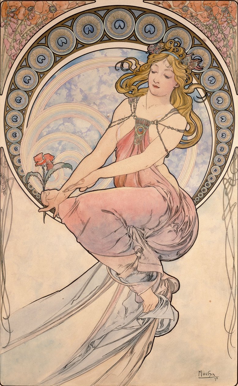 Maleri, 1898 af Alphonse Mucha