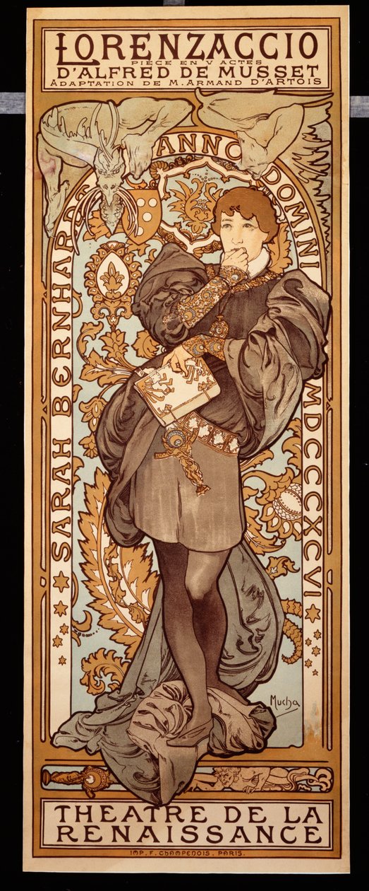 Lorenzaccio, 1896 af Alphonse Mucha