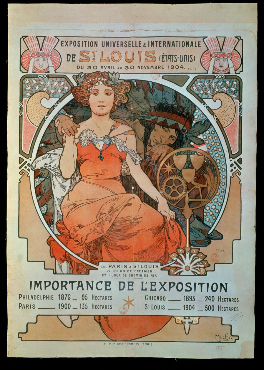 Plakat for den universelle og internationale udstilling ... af Alphonse Marie Mucha
