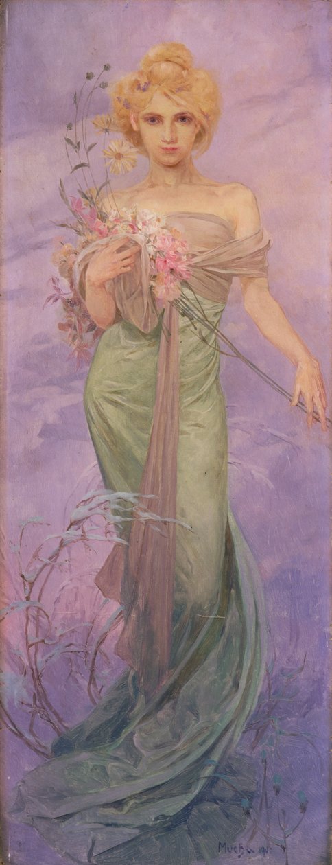 Forår af Alphonse Mucha