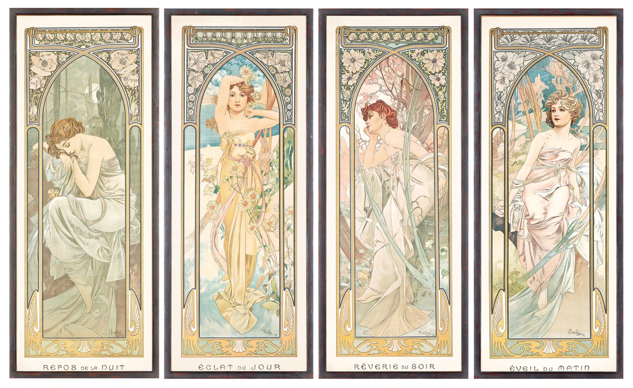 Dagens Tider; Dagens timer af Alphonse Mucha