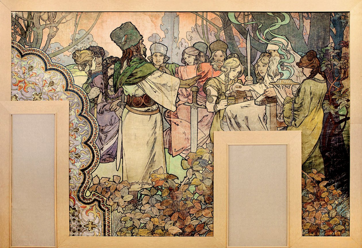 Vægmaleri til Exposition Universelle i 1900 - Peinture de Afons Marie Mucha (1860-1939) af Alphonse Mucha