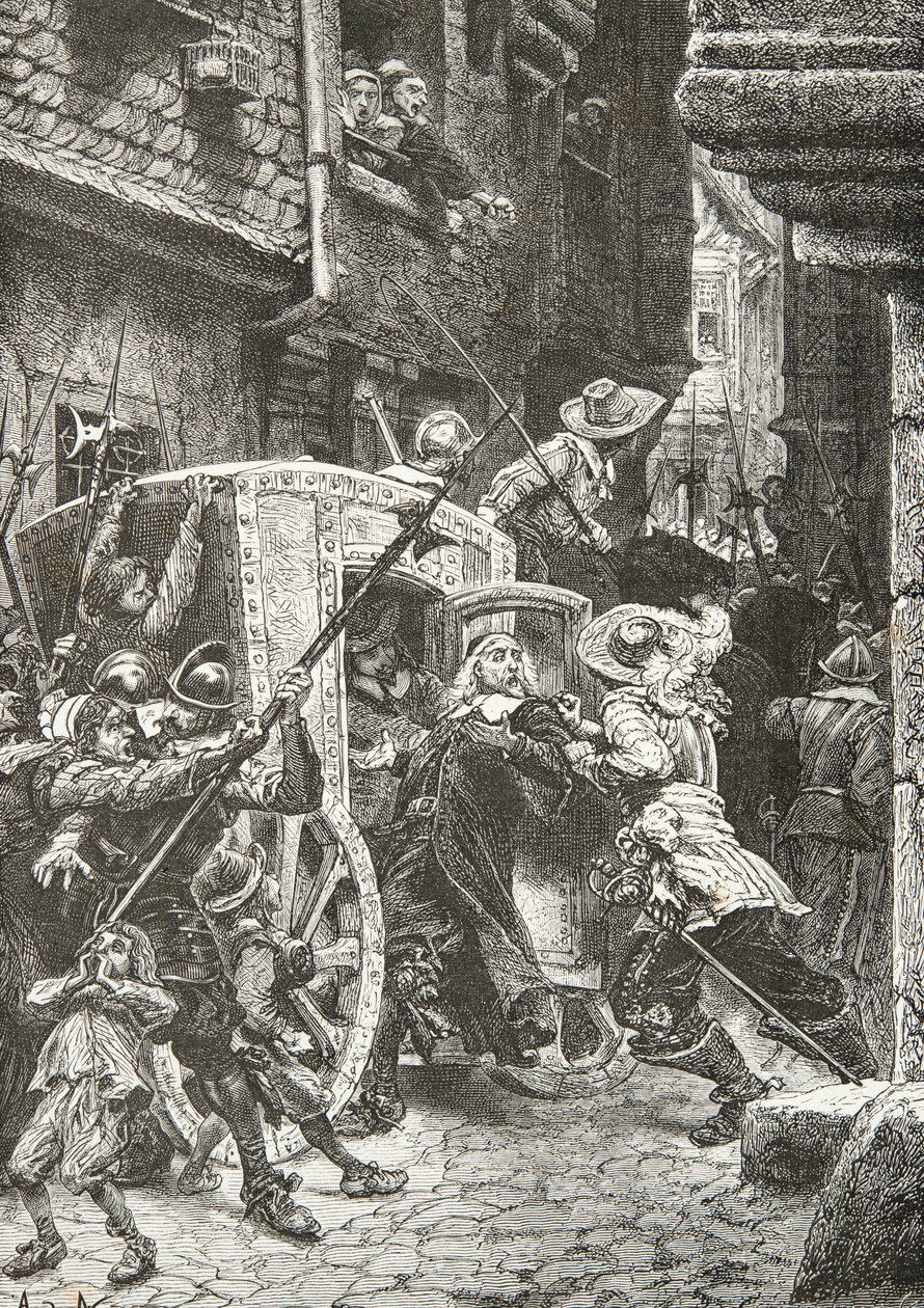 Anholdelse af Pierre Broussel under slangebøssen af Alphonse Marie de Neuville
