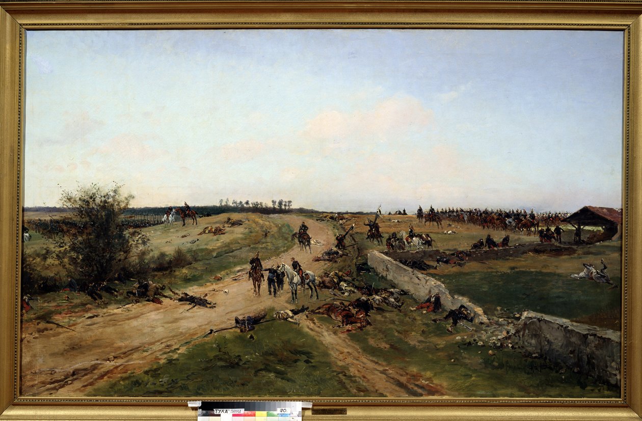 Fransk-preussisk krig. (Scene fra den fransk-preussiske krig). Krigsscene mellem Preussen og det franske imperium fra 19. juli 1870 til 29. januar 1871. Maleri af Alphonse Marie de Neuville (1835-1885). Olie på lærred. Tula Nationalmuseum, Rusland af Alphonse Marie de Neuville