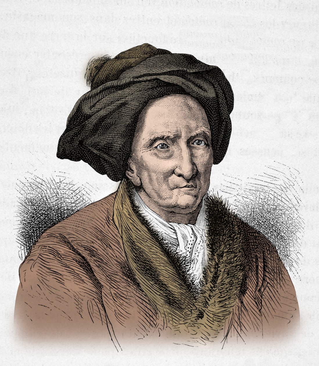 Portræt af Bernard Le Bouyer de Fontenelle (Gravering) af Alphonse Marie de Neuville