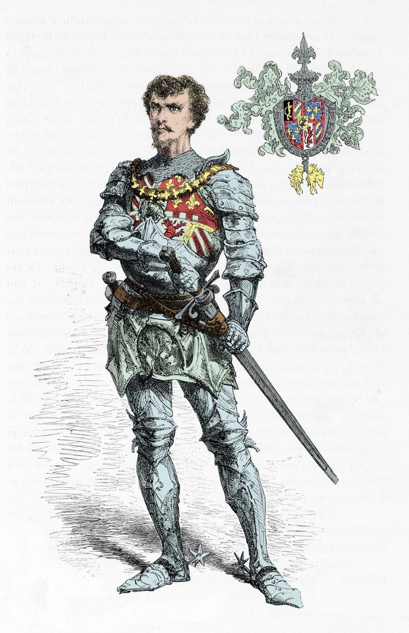 Portræt af Charles the Temeraire (gravering) af Alphonse Marie de Neuville