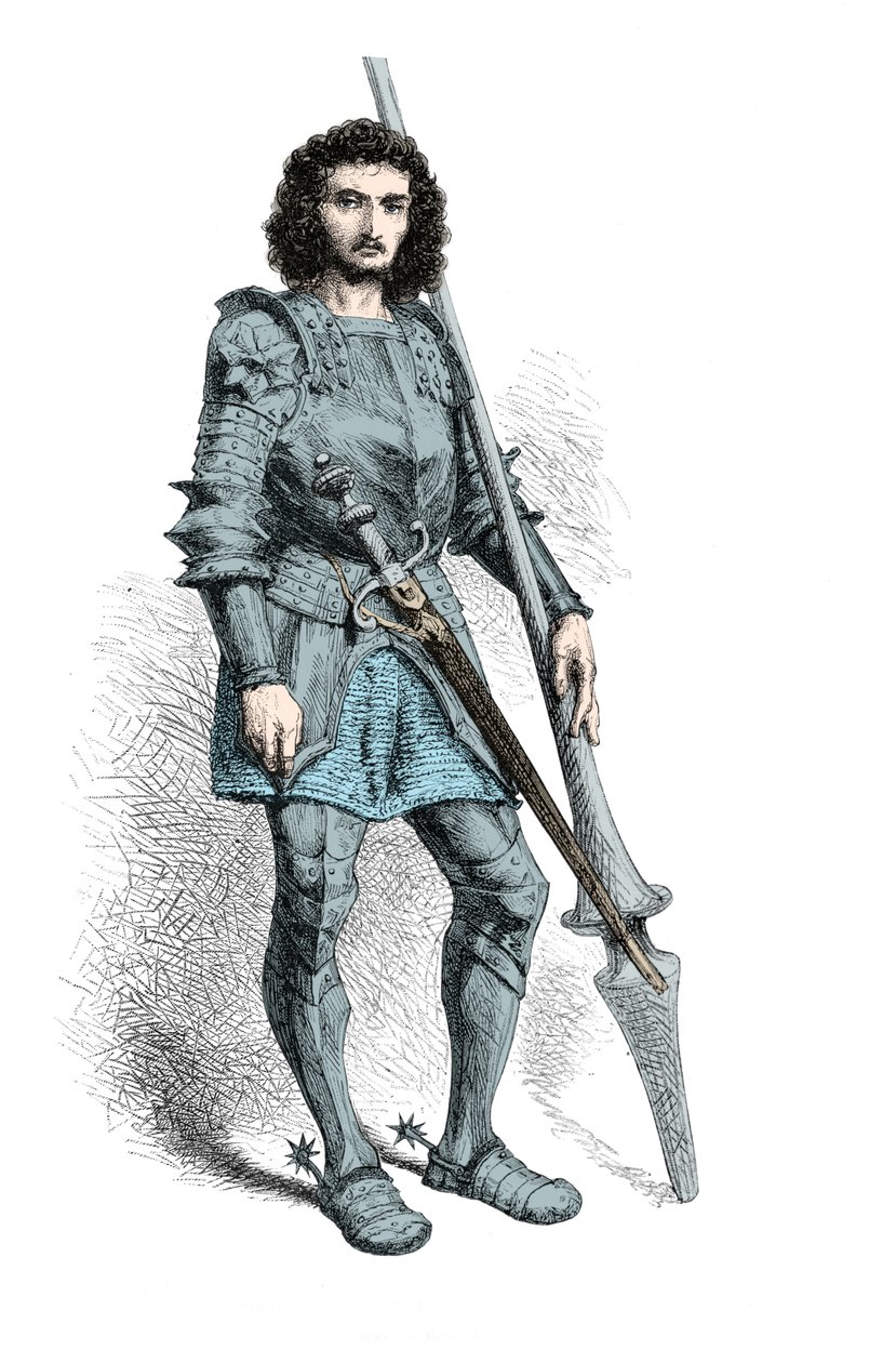 Portræt af Gaston de Foix (gravering) af Alphonse Marie de Neuville