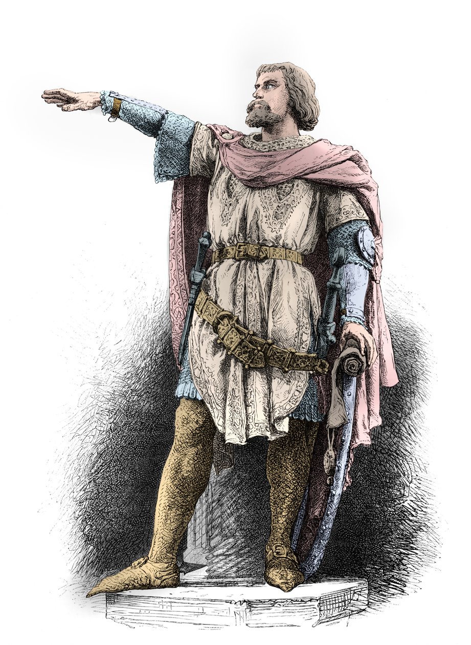 Portræt af Jacob Van Artevelde (gravering) af Alphonse Marie de Neuville