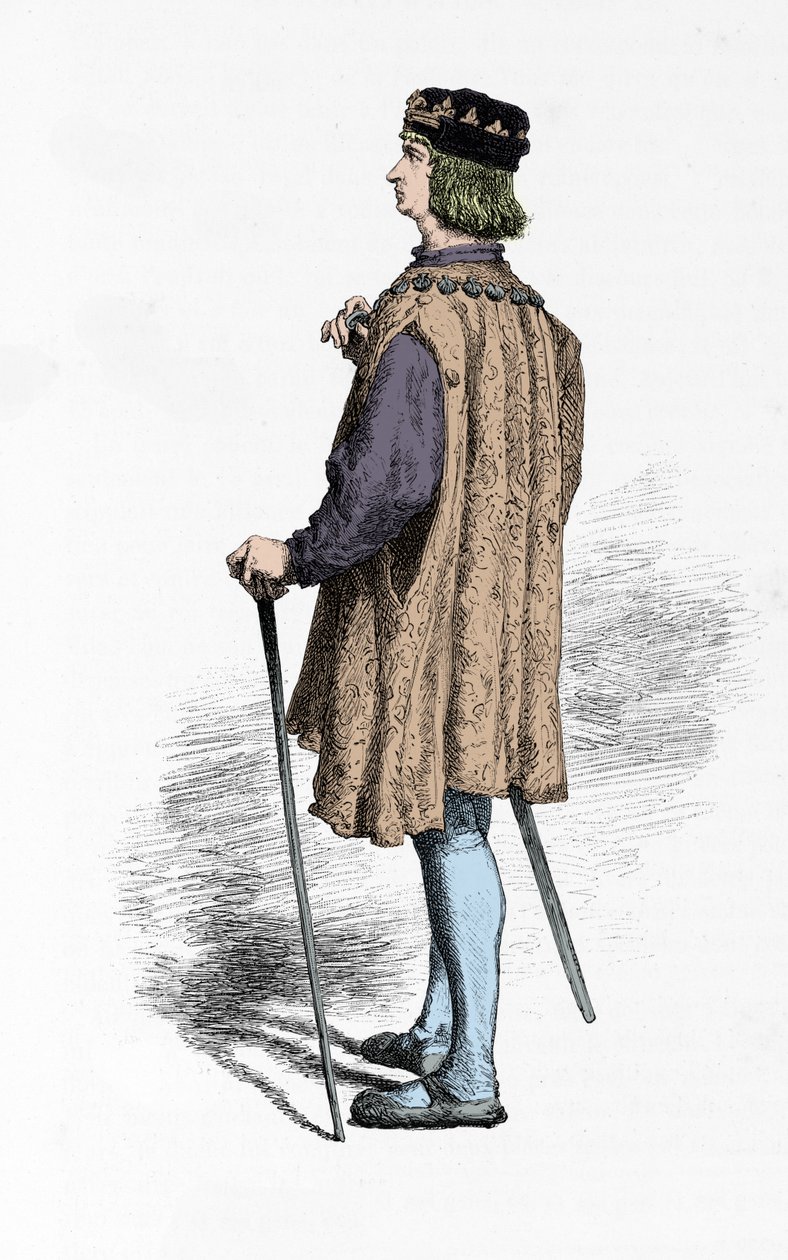 Portræt af kong Ludvig 12. (Gravering) af Alphonse Marie de Neuville
