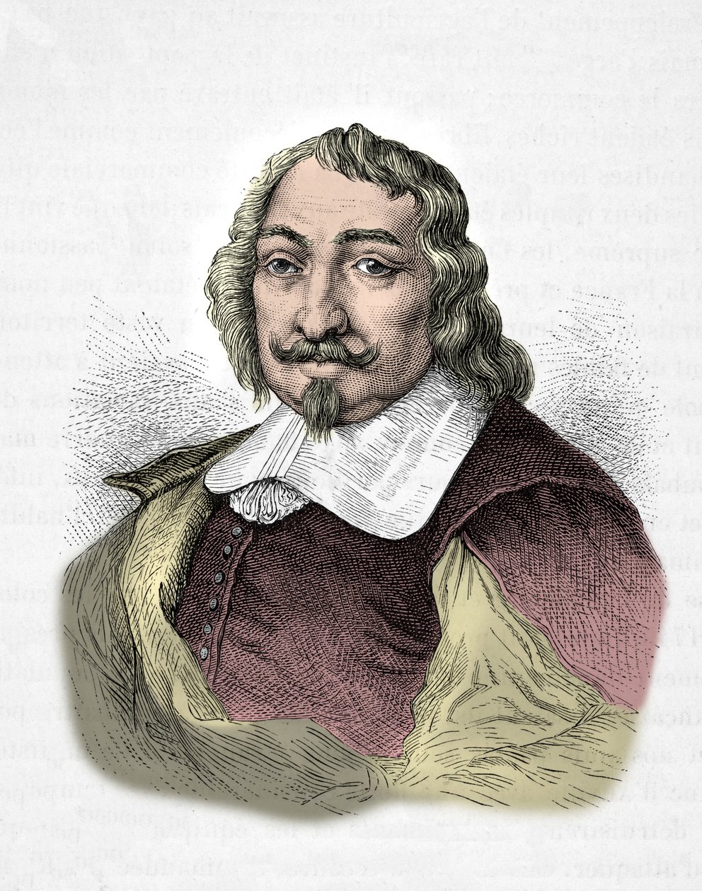 Portræt af Samuel de Champlain (gravering) af Alphonse Marie de Neuville
